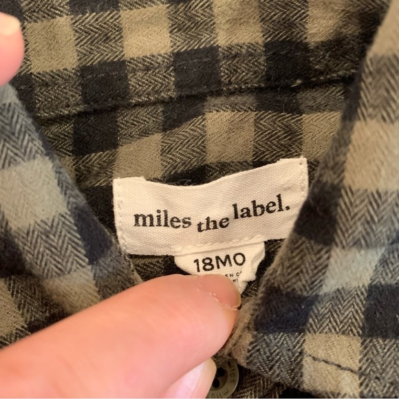 Miles the label baby boy flannel button down shirt - 18 months - Picture 6 of 6